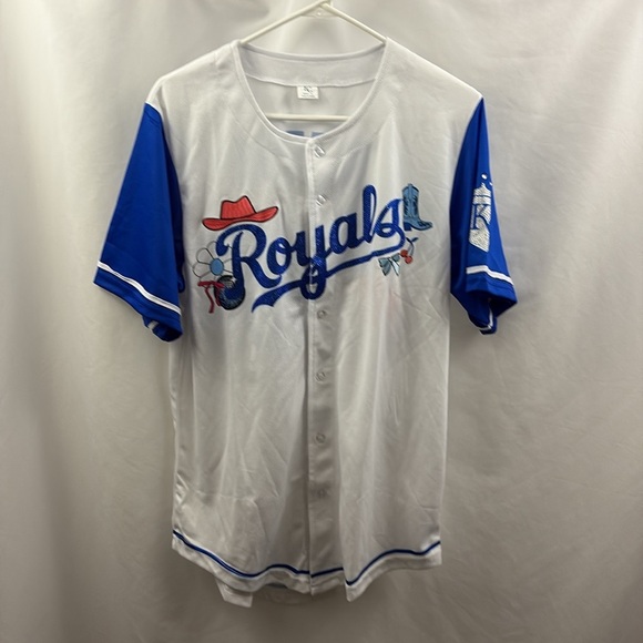 Kansas City Royals Ladies Night 2025 Women’s Size Medium Baseball Jersey Sequin - Picture 7 of 7